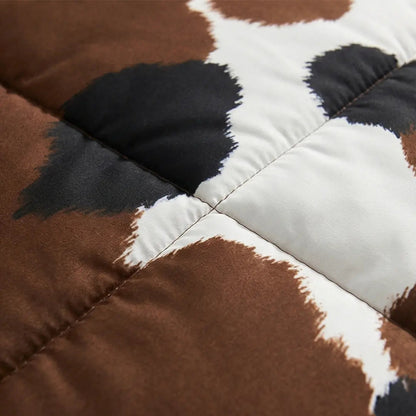 Western Style Bedspread Set with Cowhide Design