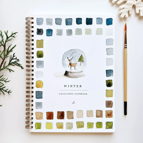 Beginner Watercolor Painting Workbook with Step-by-Step Templates & Guided Projects for Adults & Kids