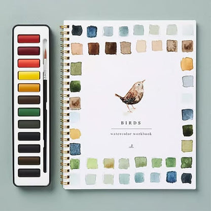 Beginner Watercolor Painting Workbook with Step-by-Step Templates & Guided Projects for Adults & Kids