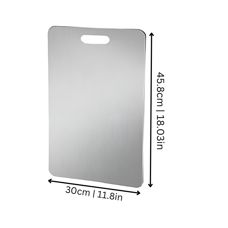 Stainless Steel Cutting Board – Antimicrobial Kitchen Prep Surface, Dishwasher Safe, Oven Safe & Warp Resistant for Chopping & Slicing