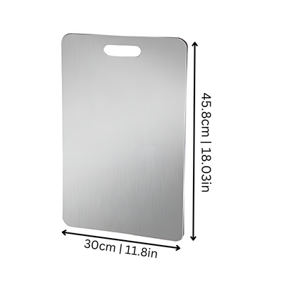 Stainless Steel Cutting Board – Antimicrobial Kitchen Prep Surface, Dishwasher Safe, Oven Safe & Warp Resistant for Chopping & Slicing