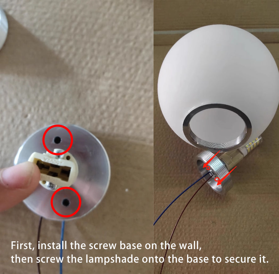 Glass Sconce Modern White Light Fixture 6 Inch G9 Socket Hardwired for Bedroom Hallway Bathroom Indoor Ambient Lighting 110V-120V Compact De