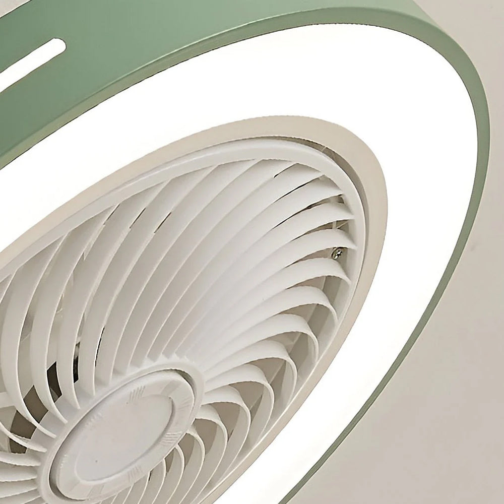Indoor Fan with Integrated Lighting 24-Inch Diameter Acrylic Blade Assembly Adjustable Speed and Brightness for Bedrooms Living Rooms Dining