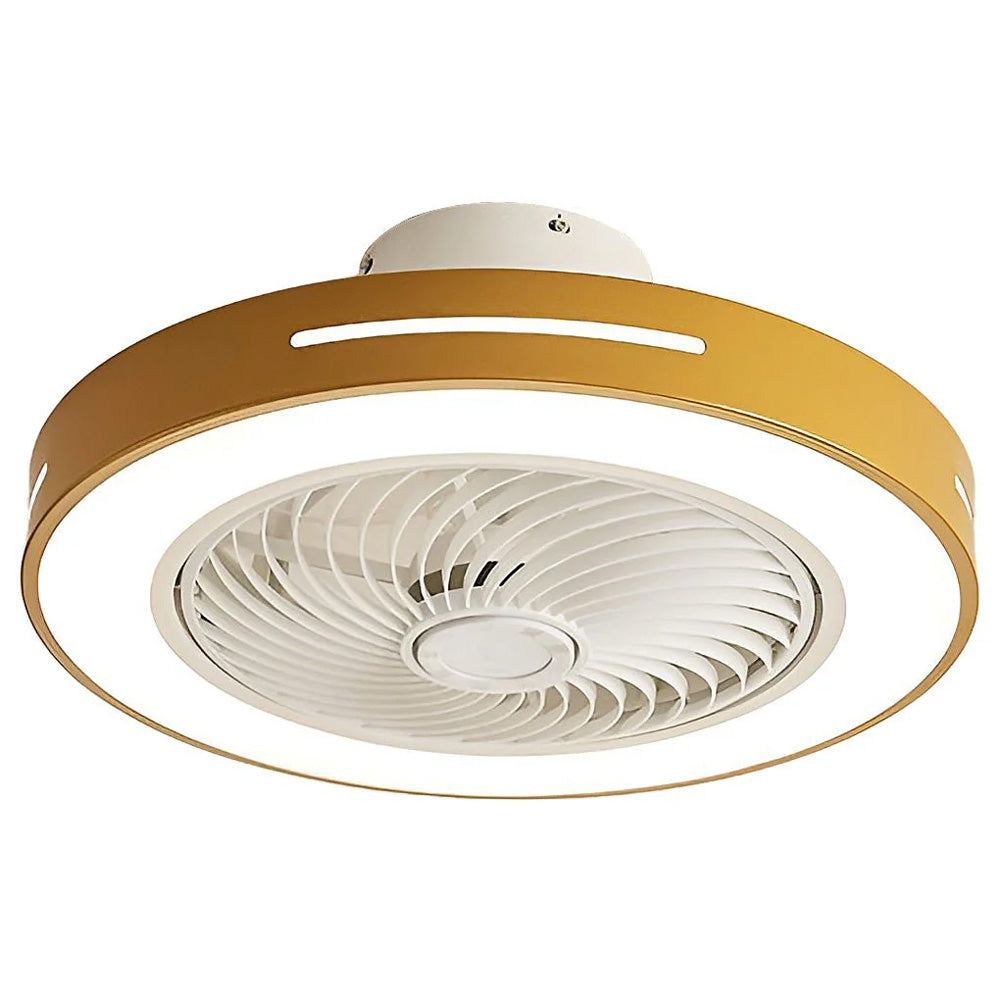 Indoor Fan with Integrated Lighting 24-Inch Diameter Acrylic Blade Assembly Adjustable Speed and Brightness for Bedrooms Living Rooms Dining