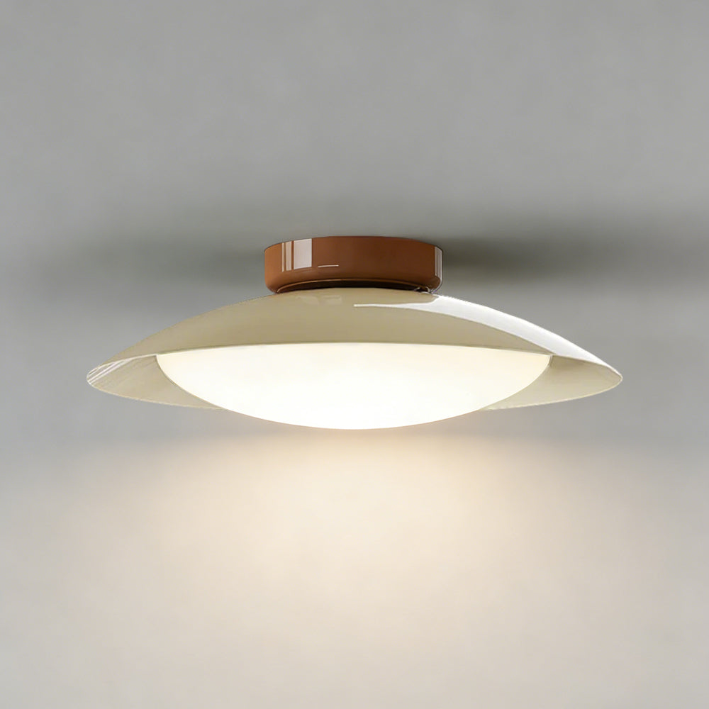 Lámpara LED de montaje empotrado con armazón de metal de 18 pulgadas, acabado marrón verdoso, para dormitorio, sala de estar, comedor y pasillo, iluminación de ambiente moderna y retro