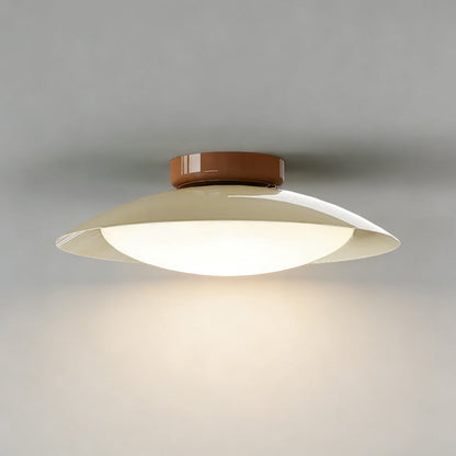 Lámpara LED de montaje empotrado con armazón de metal de 18 pulgadas, acabado marrón verdoso, para dormitorio, sala de estar, comedor y pasillo, iluminación de ambiente moderna y retro