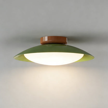 Lámpara LED de montaje empotrado con armazón de metal de 18 pulgadas, acabado marrón verdoso, para dormitorio, sala de estar, comedor y pasillo, iluminación de ambiente moderna y retro