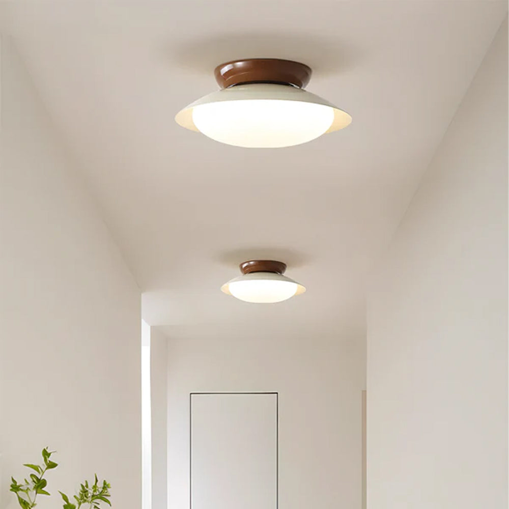 Lámpara LED de montaje empotrado con armazón de metal de 18 pulgadas, acabado marrón verdoso, para dormitorio, sala de estar, comedor y pasillo, iluminación de ambiente moderna y retro