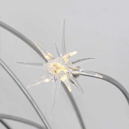 Lámpara de techo LED semiempotrada de metal y vidrio, 24-45 pulgadas de diámetro, para dormitorio, sala de estar y comedor, lámpara moderna de interior, 45W integrada