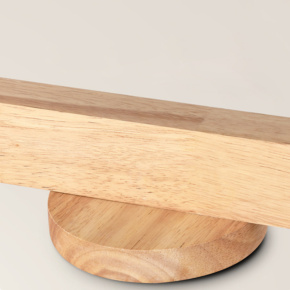 Wooden LED Track Lighting Fixture Natural Finish Adjustable Spots Ceiling Wall Mount Rail Light 7 to 47 Inch Modern Linear Spotlight Bar Din