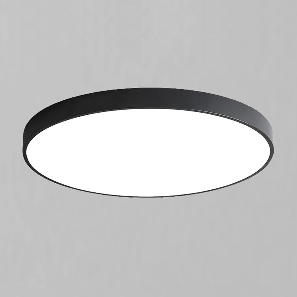 Lámpara de techo LED de perfil bajo, 16 pulgadas, redonda, con panel de acrílico para dormitorio, sala de estar y cocina, diseño contemporáneo ultradelgado, eficiente energéticamente