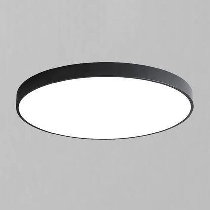 Lámpara de techo LED de perfil bajo, 16 pulgadas, redonda, con panel de acrílico para dormitorio, sala de estar y cocina, diseño contemporáneo ultradelgado, eficiente energéticamente