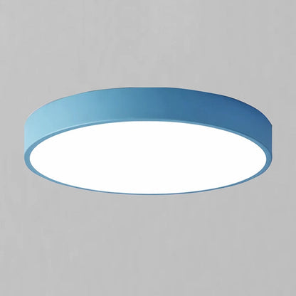Lámpara de techo LED de perfil bajo, 16 pulgadas, redonda, con panel de acrílico para dormitorio, sala de estar y cocina, diseño contemporáneo ultradelgado, eficiente energéticamente
