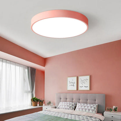 Lámpara de techo LED de perfil bajo, 16 pulgadas, redonda, con panel de acrílico para dormitorio, sala de estar y cocina, diseño contemporáneo ultradelgado, eficiente energéticamente