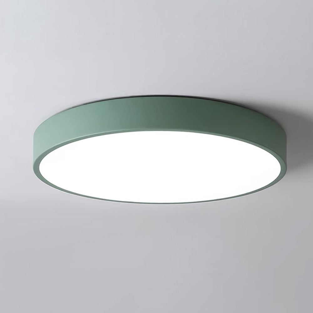Lámpara de techo LED de perfil bajo, 16 pulgadas, redonda, con panel de acrílico para dormitorio, sala de estar y cocina, diseño contemporáneo ultradelgado, eficiente energéticamente