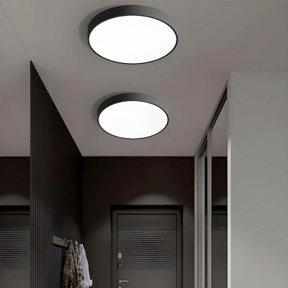 Lámpara de techo LED de perfil bajo, 16 pulgadas, redonda, con panel de acrílico para dormitorio, sala de estar y cocina, diseño contemporáneo ultradelgado, eficiente energéticamente