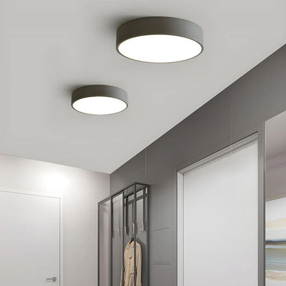 Lámpara de techo LED de perfil bajo, 16 pulgadas, redonda, con panel de acrílico para dormitorio, sala de estar y cocina, diseño contemporáneo ultradelgado, eficiente energéticamente