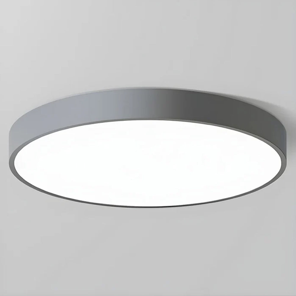 Lámpara de techo LED de perfil bajo, 16 pulgadas, redonda, con panel de acrílico para dormitorio, sala de estar y cocina, diseño contemporáneo ultradelgado, eficiente energéticamente