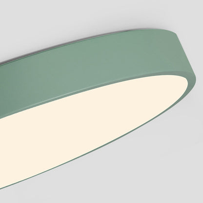 Lámpara de techo LED de perfil bajo, 16 pulgadas, redonda, con panel de acrílico para dormitorio, sala de estar y cocina, diseño contemporáneo ultradelgado, eficiente energéticamente