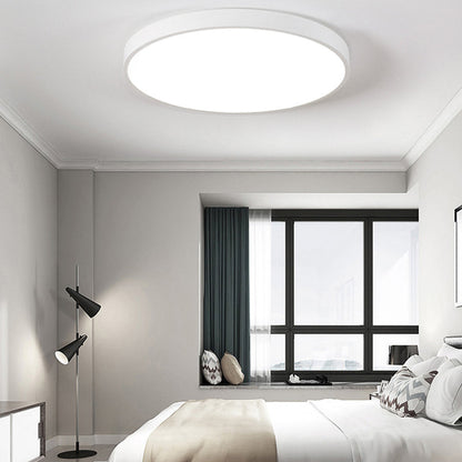 Lámpara de techo LED de perfil bajo, 16 pulgadas, redonda, con panel de acrílico para dormitorio, sala de estar y cocina, diseño contemporáneo ultradelgado, eficiente energéticamente