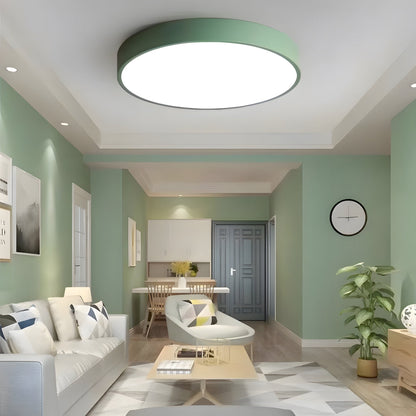 Lámpara de techo LED de perfil bajo, 16 pulgadas, redonda, con panel de acrílico para dormitorio, sala de estar y cocina, diseño contemporáneo ultradelgado, eficiente energéticamente