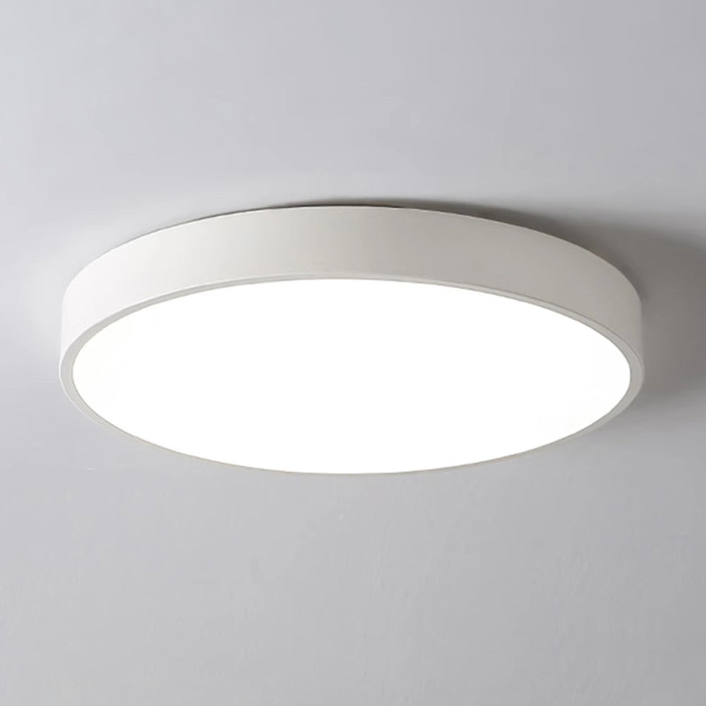 Lámpara de techo LED de perfil bajo, 16 pulgadas, redonda, con panel de acrílico para dormitorio, sala de estar y cocina, diseño contemporáneo ultradelgado, eficiente energéticamente