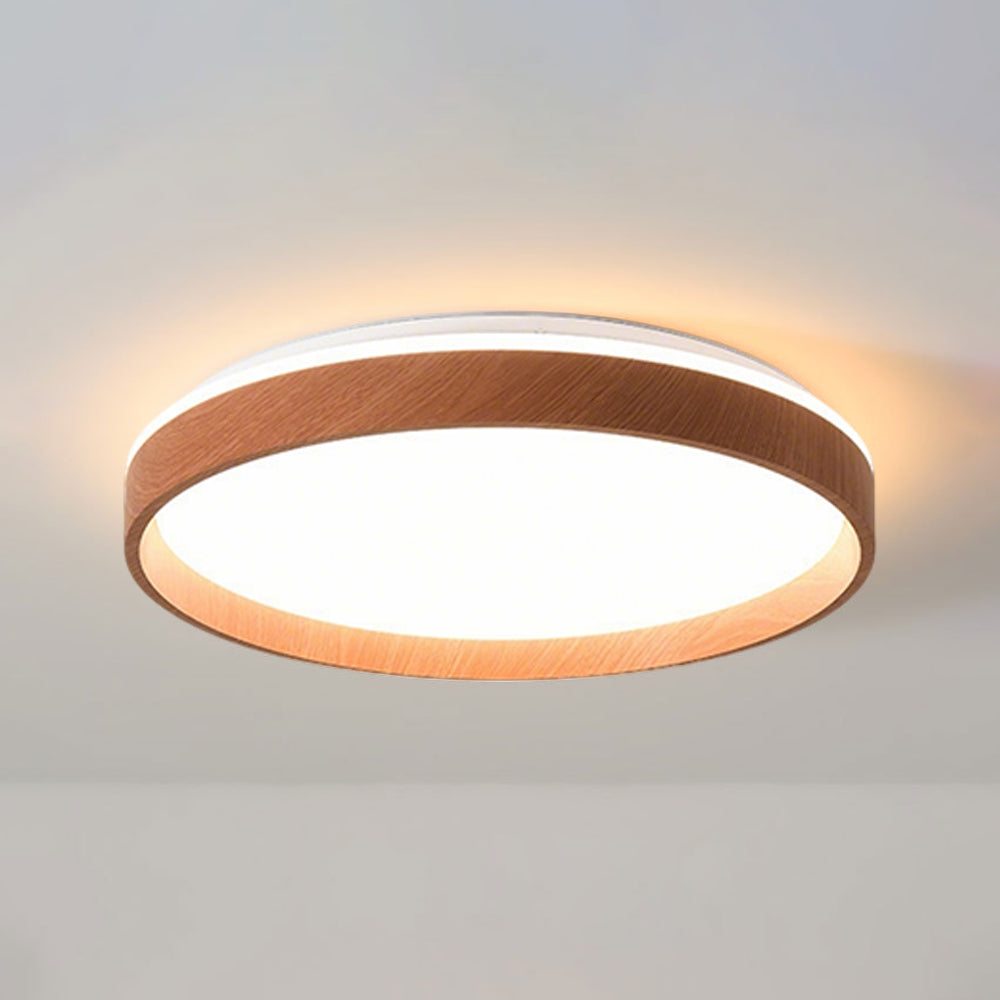 Lámpara de techo LED redonda de montaje empotrado de 16 pulgadas, acrílico para dormitorio y sala de estar, iluminación de techo moderna de bajo perfil para interiores