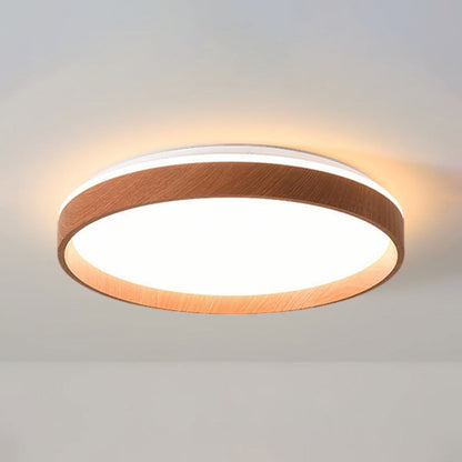 Lámpara de techo LED redonda de montaje empotrado de 16 pulgadas, acrílico para dormitorio y sala de estar, iluminación de techo moderna de bajo perfil para interiores