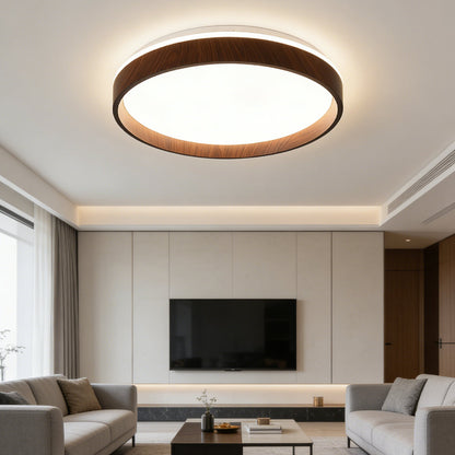 Lámpara de techo LED redonda de montaje empotrado de 16 pulgadas, acrílico para dormitorio y sala de estar, iluminación de techo moderna de bajo perfil para interiores