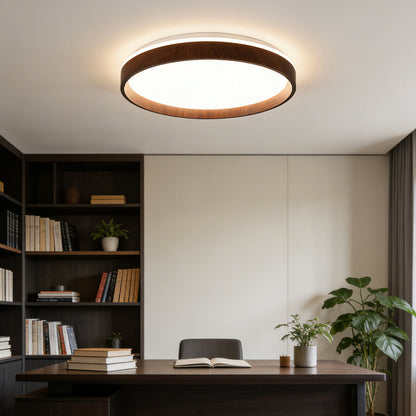 Lámpara de techo LED redonda de montaje empotrado de 16 pulgadas, acrílico para dormitorio y sala de estar, iluminación de techo moderna de bajo perfil para interiores