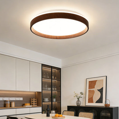 Lámpara de techo LED redonda de montaje empotrado de 16 pulgadas, acrílico para dormitorio y sala de estar, iluminación de techo moderna de bajo perfil para interiores