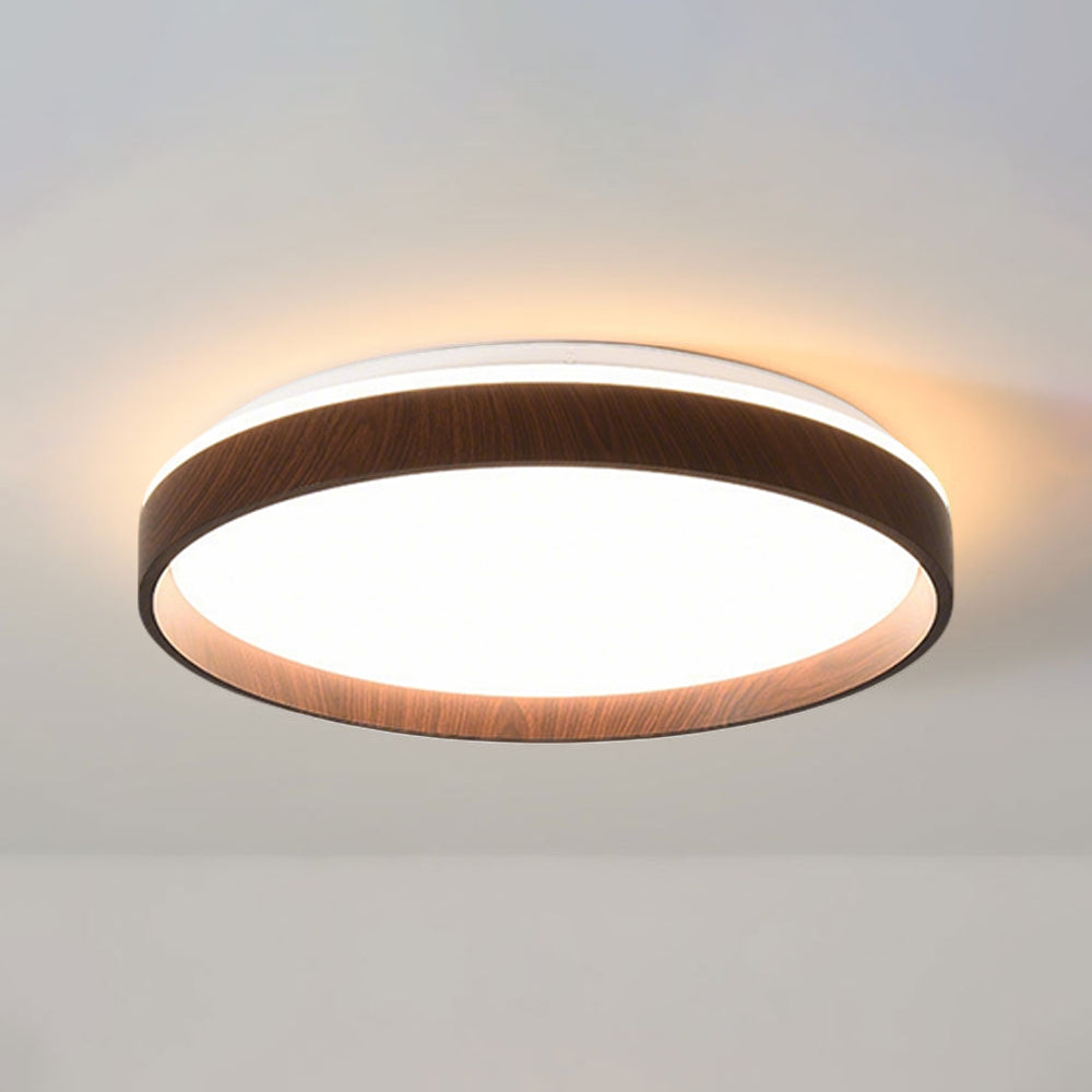 Lámpara de techo LED redonda de montaje empotrado de 16 pulgadas, acrílico para dormitorio y sala de estar, iluminación de techo moderna de bajo perfil para interiores