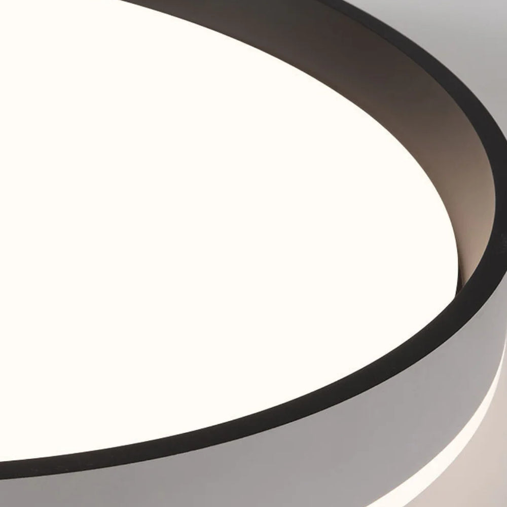 Lámpara de techo LED redonda de montaje empotrado de 16 pulgadas, acrílico para dormitorio y sala de estar, iluminación de techo moderna de bajo perfil para interiores