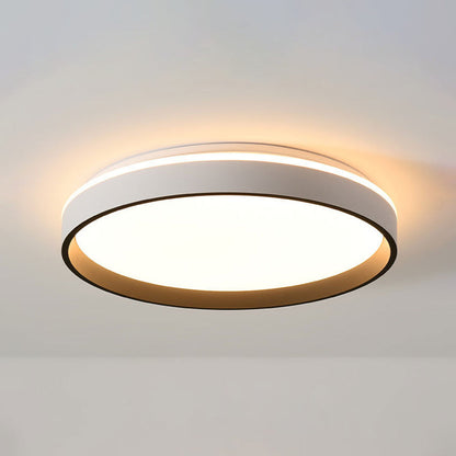 Lámpara de techo LED redonda de montaje empotrado de 16 pulgadas, acrílico para dormitorio y sala de estar, iluminación de techo moderna de bajo perfil para interiores