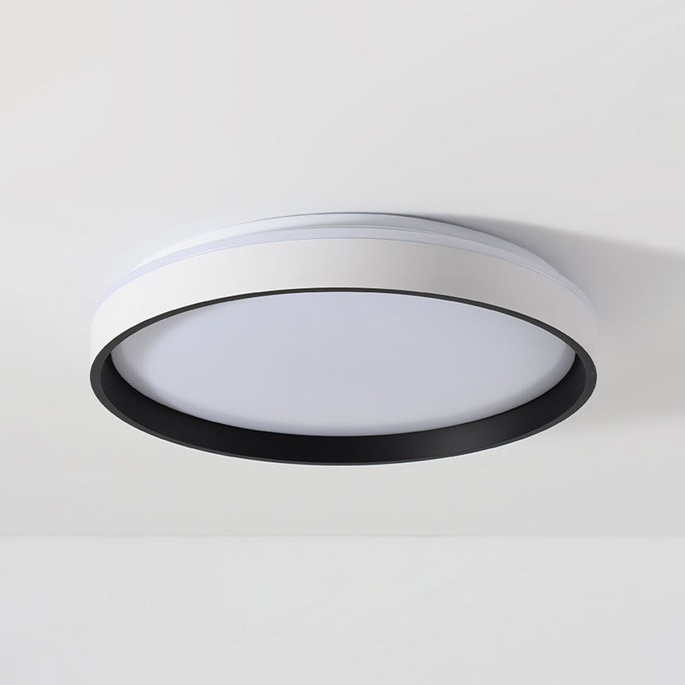Lámpara de techo LED redonda de montaje empotrado de 16 pulgadas, acrílico para dormitorio y sala de estar, iluminación de techo moderna de bajo perfil para interiores