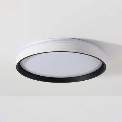 Lámpara de techo LED redonda de montaje empotrado de 16 pulgadas, acrílico para dormitorio y sala de estar, iluminación de techo moderna de bajo perfil para interiores