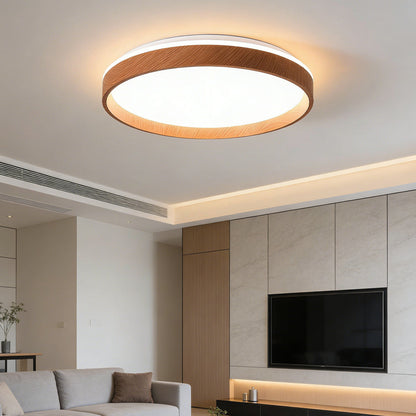 Lámpara de techo LED redonda de montaje empotrado de 16 pulgadas, acrílico para dormitorio y sala de estar, iluminación de techo moderna de bajo perfil para interiores