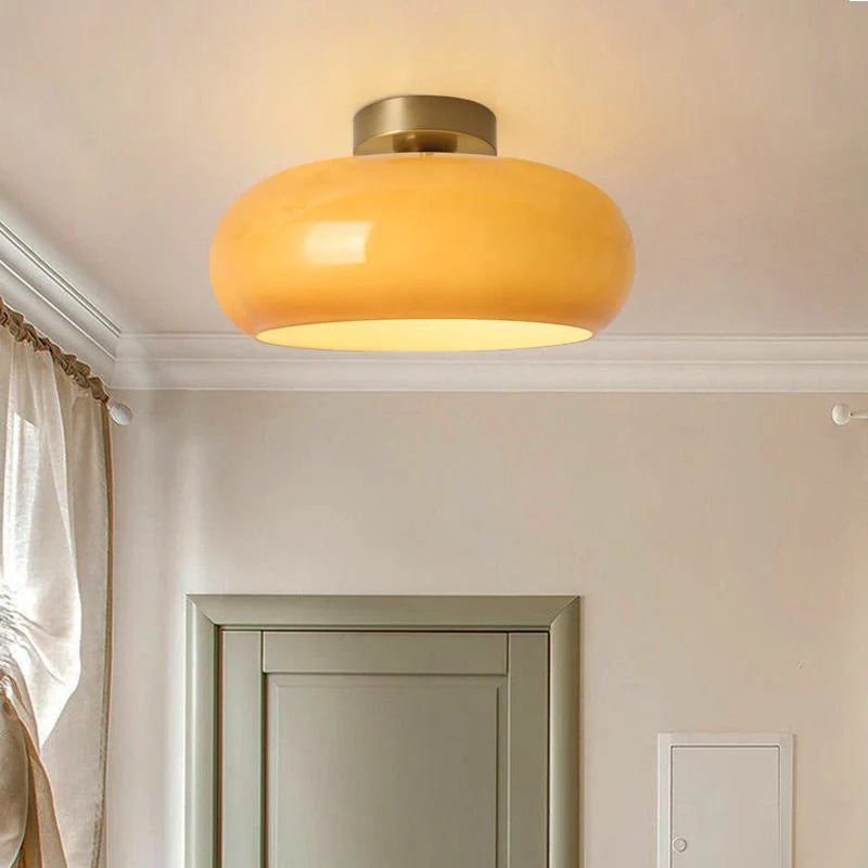 Hanging Dome Fixture 11-Inch Tinted Glass Hardwired Ceiling Drop Light for Kitchens Over Islands Bedrooms Breakfast Nooks Industrial Farmhou