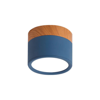 Compact Cylindrical Flush Mount LED Fixture for Residential Spaces – Aluminum Housing, Warm & Cool Temperatures, Multiple Finishes
