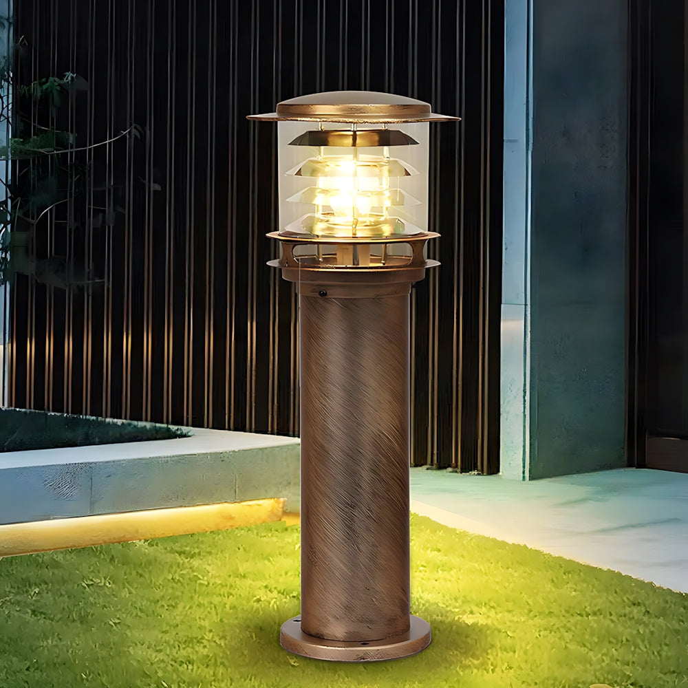 Baliza de iluminación para caminos resistente a la intemperie, lámpara de poste de aluminio de 6 pulgadas para entradas, jardines y patios, luz exterior de pie impermeable IP65, casquillo E26