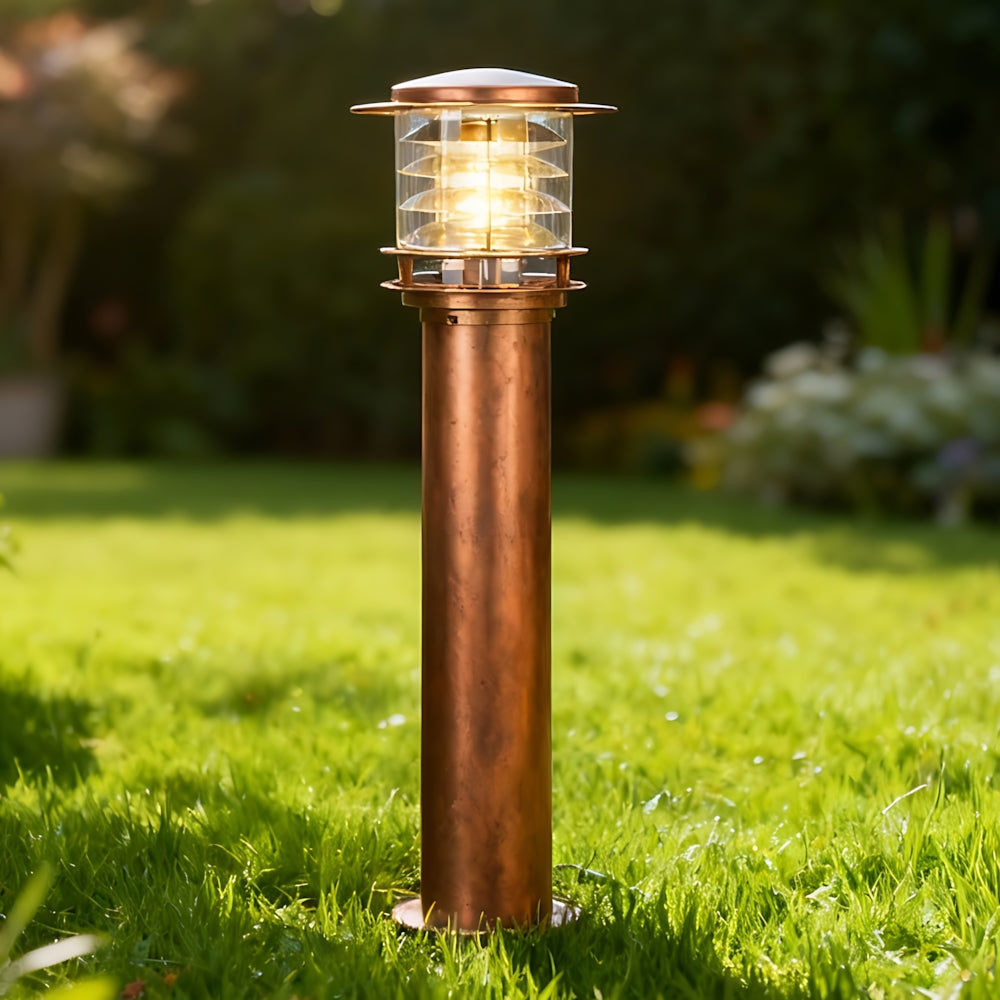 Baliza de iluminación para caminos resistente a la intemperie, lámpara de poste de aluminio de 6 pulgadas para entradas, jardines y patios, luz exterior de pie impermeable IP65, casquillo E26