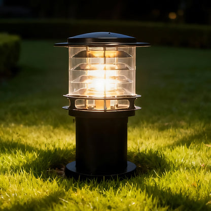 Baliza de iluminación para caminos resistente a la intemperie, lámpara de poste de aluminio de 6 pulgadas para entradas, jardines y patios, luz exterior de pie impermeable IP65, casquillo E26