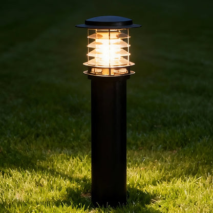 Baliza de iluminación para caminos resistente a la intemperie, lámpara de poste de aluminio de 6 pulgadas para entradas, jardines y patios, luz exterior de pie impermeable IP65, casquillo E26