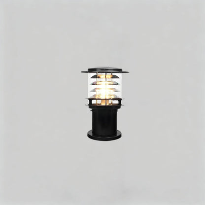 Weatherproof Post Light 6 in Cylinder Aluminum E27 Socket IP65 Rated Black Bollard for Walkway Driveway Porch Yard Landscape Path Marker