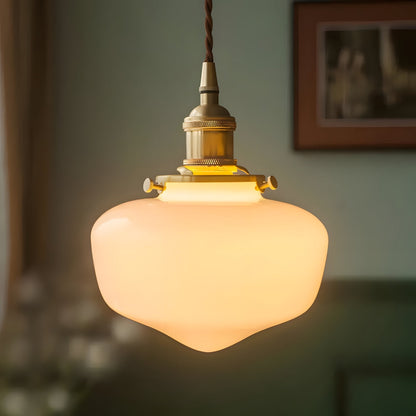 Hanging Ceiling Light Fixture with Clear Glass Shade for Kitchen Island, Breakfast Nook, Bedroom, Foyer, Adjustable Drop
