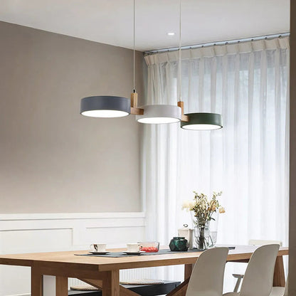 Triple Hanging Lamp for Kitchen Island & Dining Table – Mixed-Material Fixture with Adjustable Cords, 30 in Span, LED-Ready