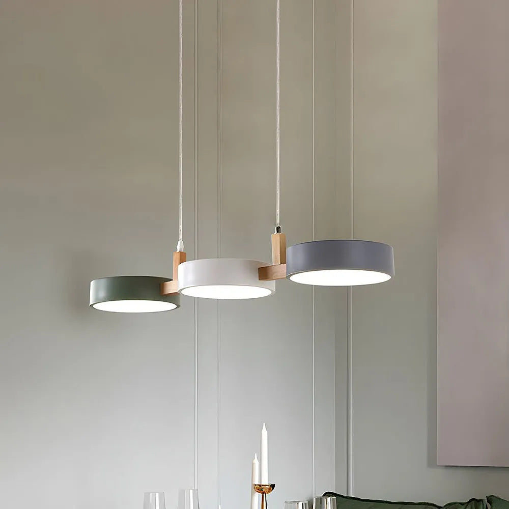 Triple Hanging Lamp for Kitchen Island & Dining Table – Mixed-Material Fixture with Adjustable Cords, 30 in Span, LED-Ready