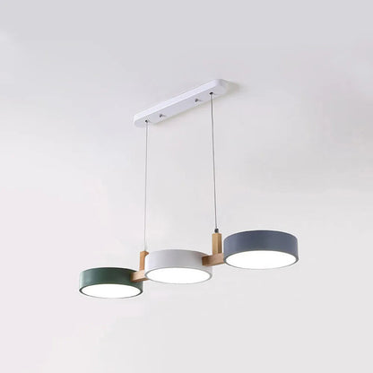 Triple Hanging Lamp for Kitchen Island & Dining Table – Mixed-Material Fixture with Adjustable Cords, 30 in Span, LED-Ready