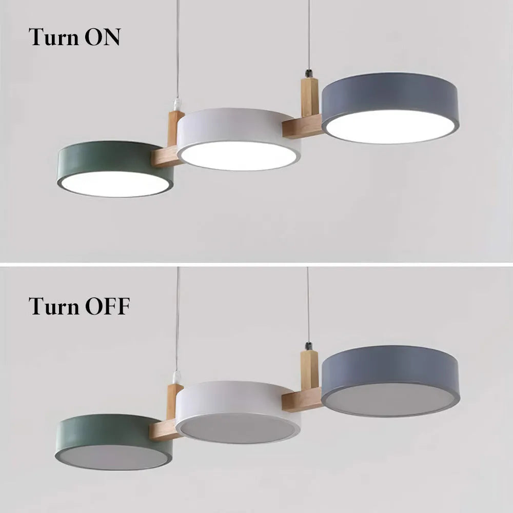 Triple Hanging Lamp for Kitchen Island & Dining Table – Mixed-Material Fixture with Adjustable Cords, 30 in Span, LED-Ready