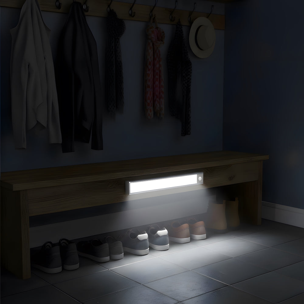 Rechargeable Cordless LED Strip Light for Cabinets, Closets & Hallways – Battery Powered Stick-On Under Cabinet Lighting for Kitchen, Bedroo